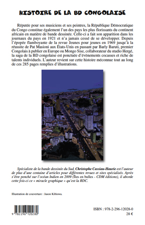 Histoire de la BD congolaise. Paris : L'Harmattan, 2010, 294 pages - ISBN : 978-2-296-12028-0